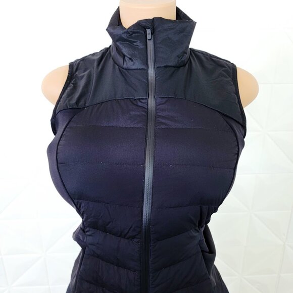 Lululemon Women's Black Down For It All Windproof Sleeveless Puffer Vest Size 6 - Picture 3 of 8